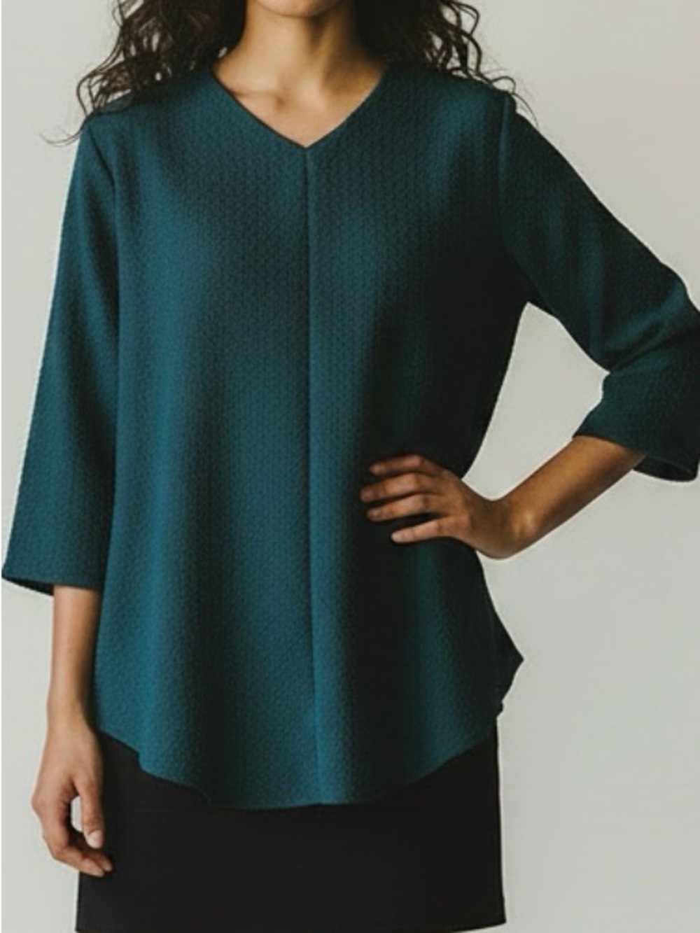 LuLaRoe Deep V 3/4 Sleeve Tunic/Dress